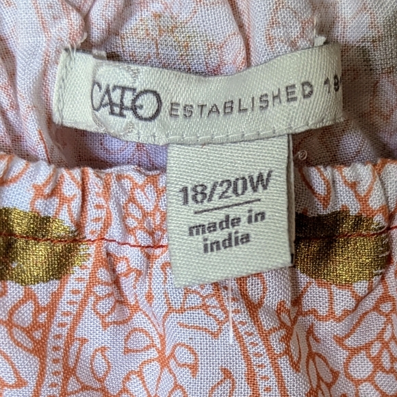 New Cato Paris Spring Tiger Lily Ruffled Blouse With Flared Sleeves - Picture 7 of 15